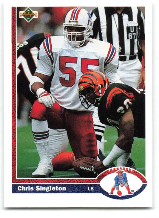 1991 Upper Deck #408 Chris Singleton NM-MT New England Patriots Football Card - Football Card Single