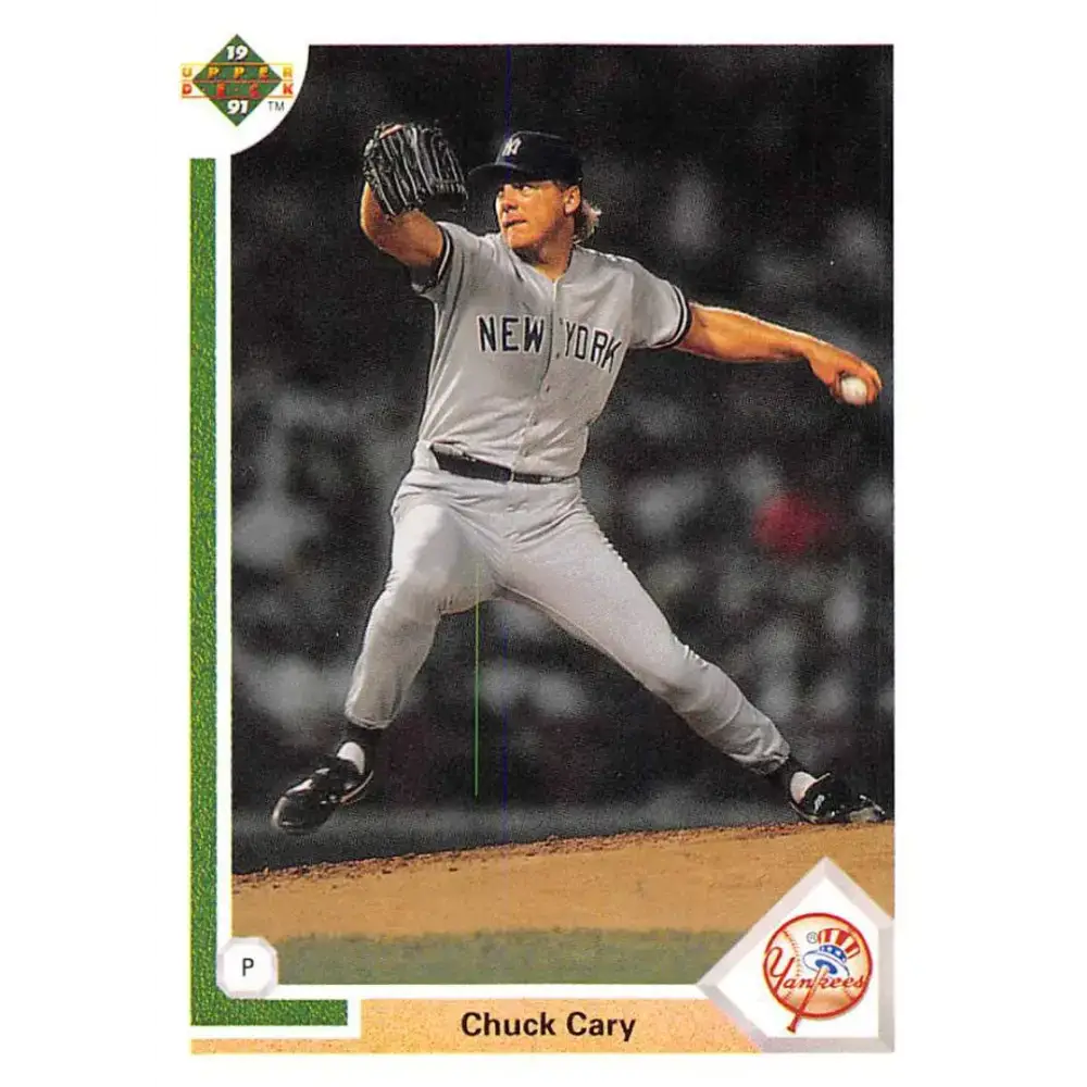 1991 Upper Deck #409 Chuck Cary EX Excellent New York Yankees Baseball Card - Baseball Card Single