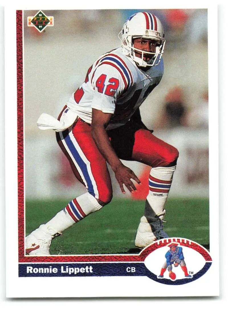 1991 Upper Deck #410 Ronnie Lippett NM-MT New England Patriots Football Card - Football Card Single