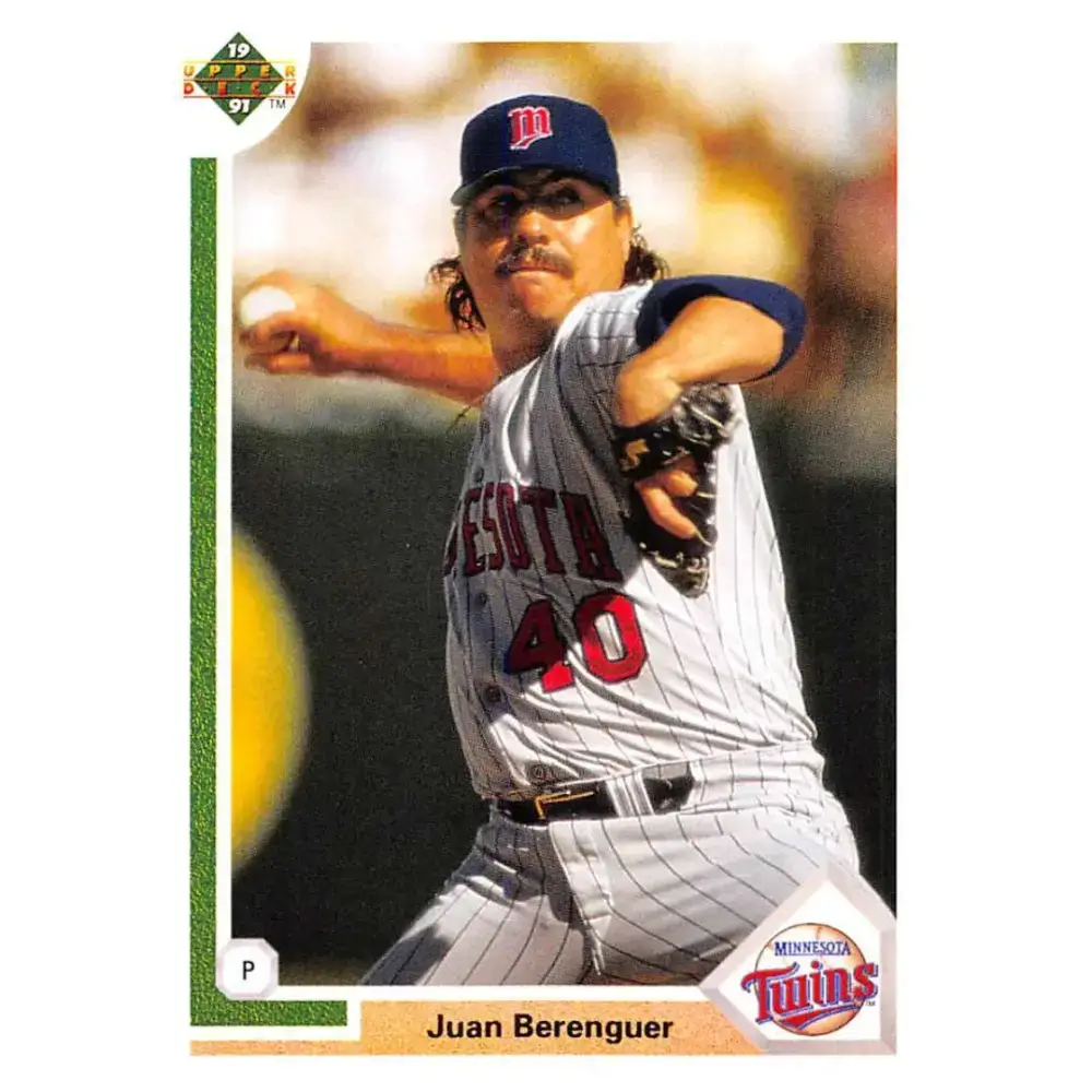 1991 Upper Deck #411 Juan Berenguer EX Excellent Minnesota Twins Baseball Card - Baseball Card Single