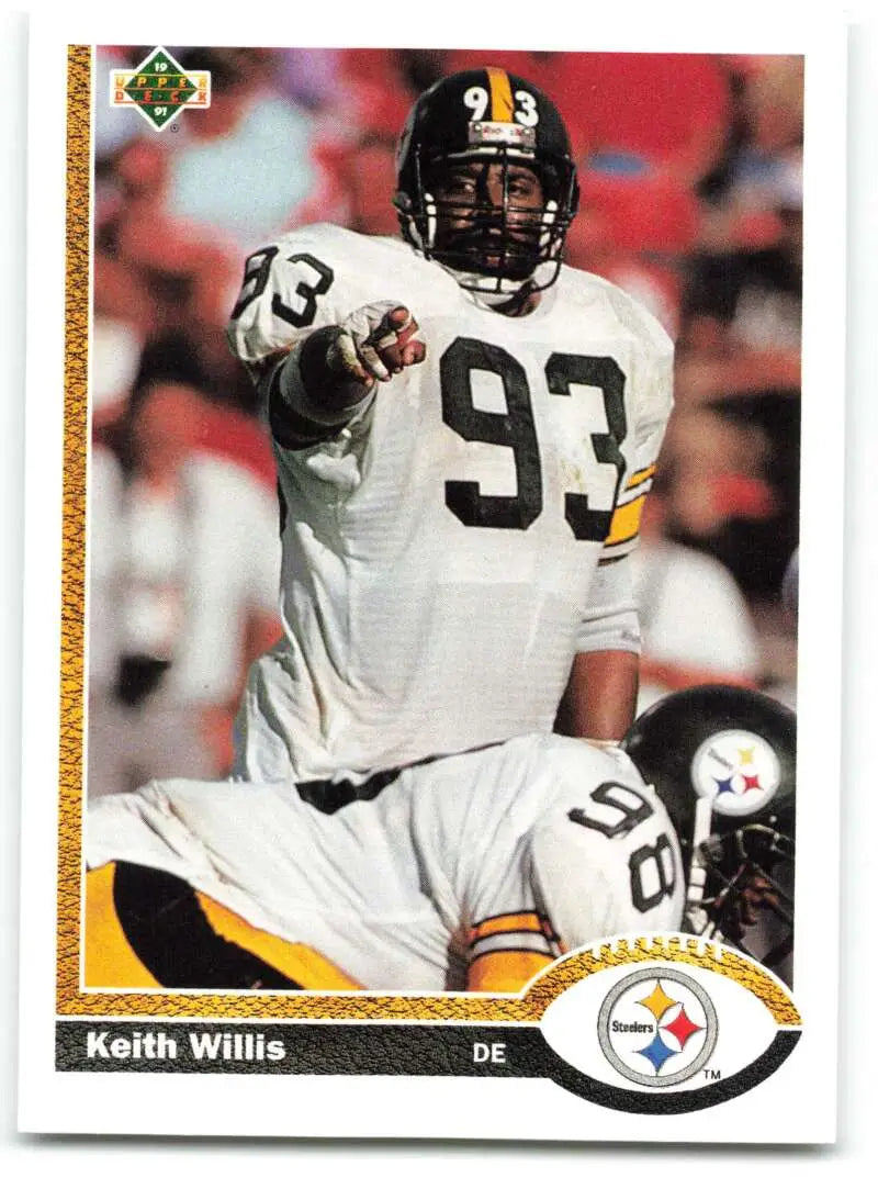 1991 Upper Deck #413 Keith Willis NM-MT Pittsburgh Steelers Football Card - Football Card Single