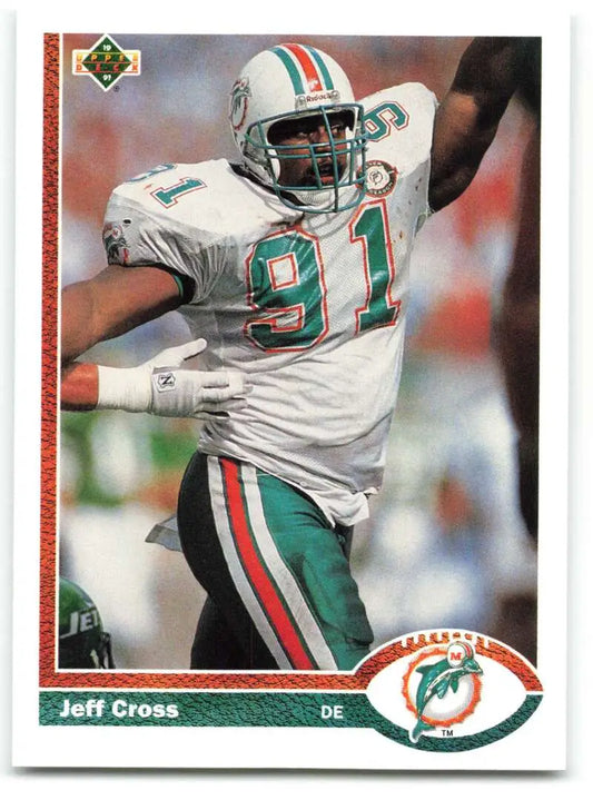 1991 Upper Deck #415 Jeff Cross NM-MT Miami Dolphins Football Card - Football Card Single