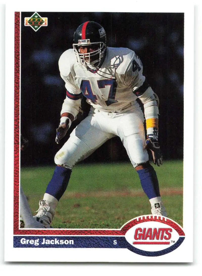 1991 Upper Deck #416 Greg Jackson NM-MT RC Rookie New York Giants Football Card - Football Card Single