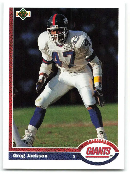 1991 Upper Deck #416 Greg Jackson NM-MT RC Rookie New York Giants Football Card - Football Card Single