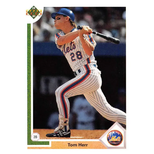 1991 Upper Deck #416 Tom Herr NM-MT New York Mets Baseball Card - Baseball Card Single