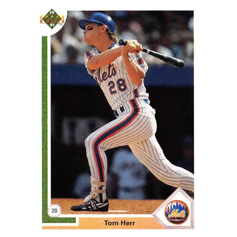 1991 Upper Deck #416 Tom Herr NM-MT New York Mets Baseball Card - Baseball Card Single