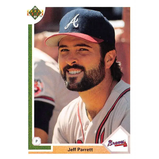1991 Upper Deck #417 Jeff Parrett EX Excellent Atlanta Braves Baseball Card