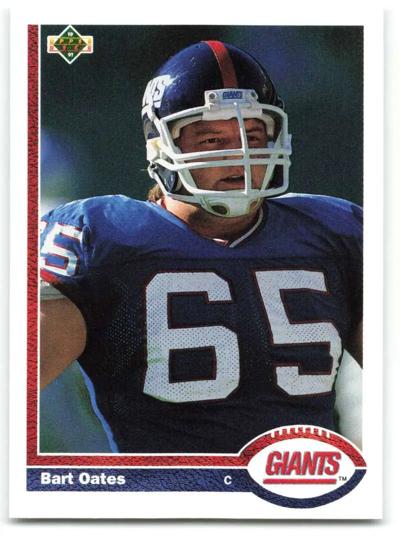 1991 Upper Deck #418 Bart Oates NM-MT New York Giants Football Card - Football Card Single
