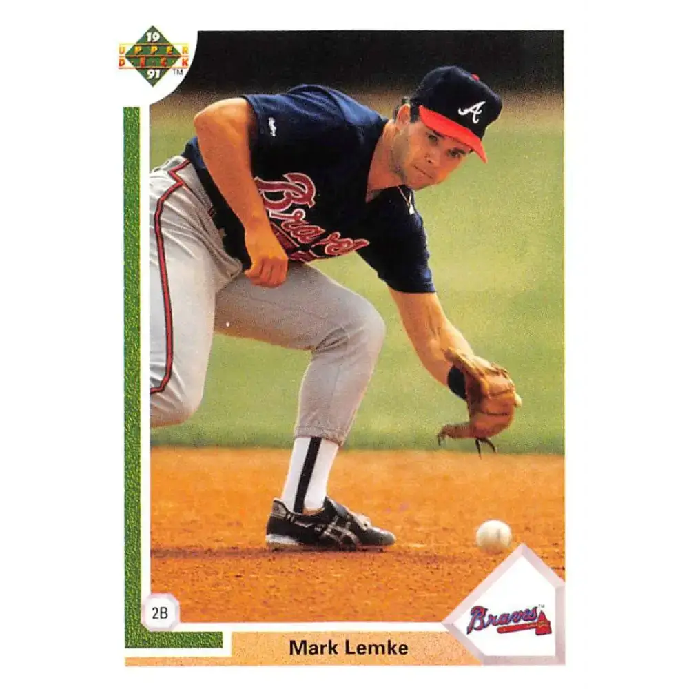 1991 Upper Deck #419 Mark Lemke EX Excellent Atlanta Braves Baseball Card - Baseball Card Single