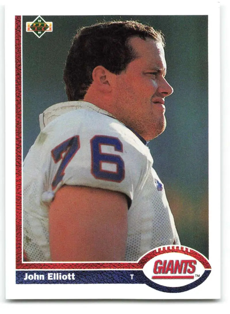 1991 Upper Deck #420 John Elliott NM-MT New York Giants Football Card - Football Card Single