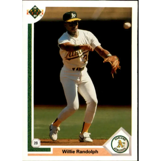 1991 Upper Deck #421 Willie Randolph EX Excellent Oakland Athletics Baseball Card