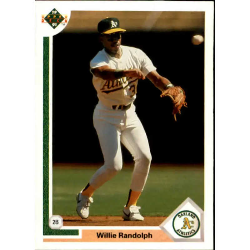 1991 Upper Deck #421 Willie Randolph EX Excellent Oakland Athletics Baseball Card - Baseball Card Single
