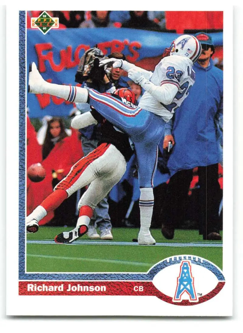 1991 Upper Deck #422 Richard Johnson NM-MT RC Rookie Houston Oilers Football Card - Football Card Single