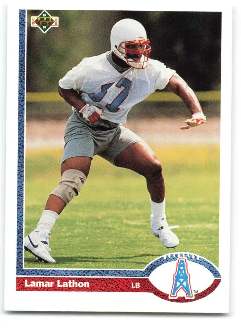 1991 Upper Deck #424 Lamar Lathon NM-MT Houston Oilers Football Card - Football Card Single