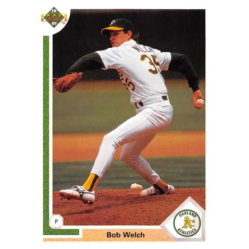 1991 Upper Deck #425 Bob Welch EX Excellent Oakland Athletics Baseball Card - Baseball Card Single