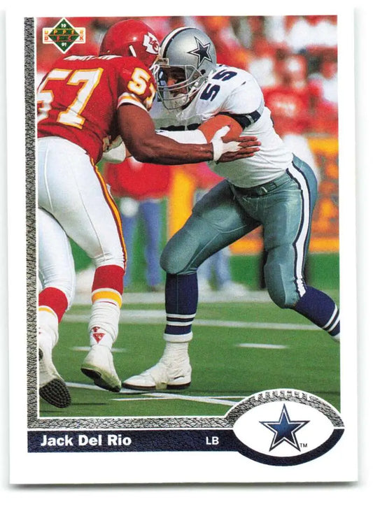 1991 Upper Deck #426 Jack Del Rio NM-MT Dallas Cowboys Football Card - Football Card Single