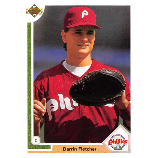 1991 Upper Deck #428 Darrin Fletcher EX Excellent Philadelphia Phillies Baseball Card