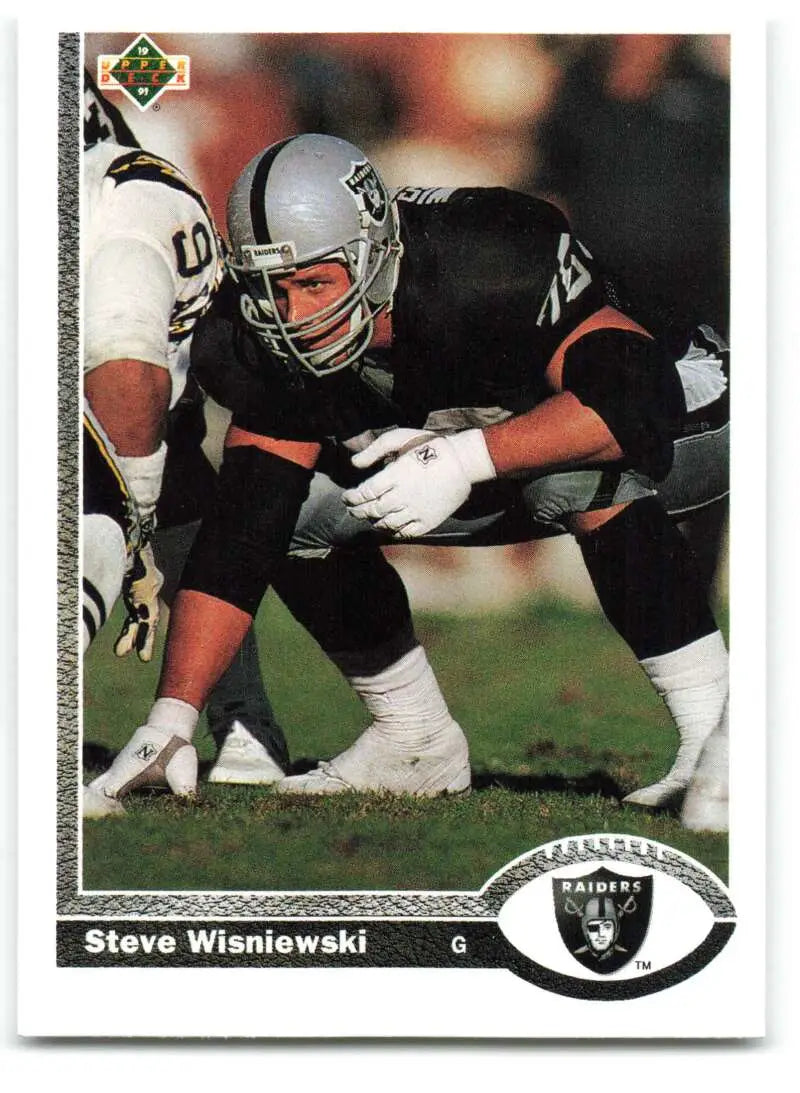 1991 Upper Deck #429 Steve Wisniewski NM-MT Los Angeles Raiders Football Card - Football Card Single