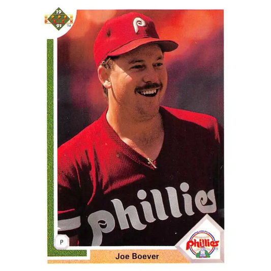 1991 Upper Deck #430 Joe Boever EX Excellent Philadelphia Phillies Baseball Card
