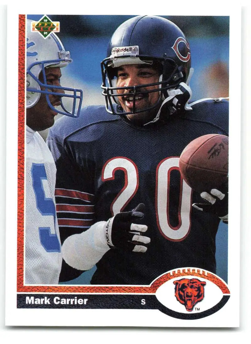 1991 Upper Deck #434 Mark Carrier NM-MT Chicago Bears Football Card - Football Card Single