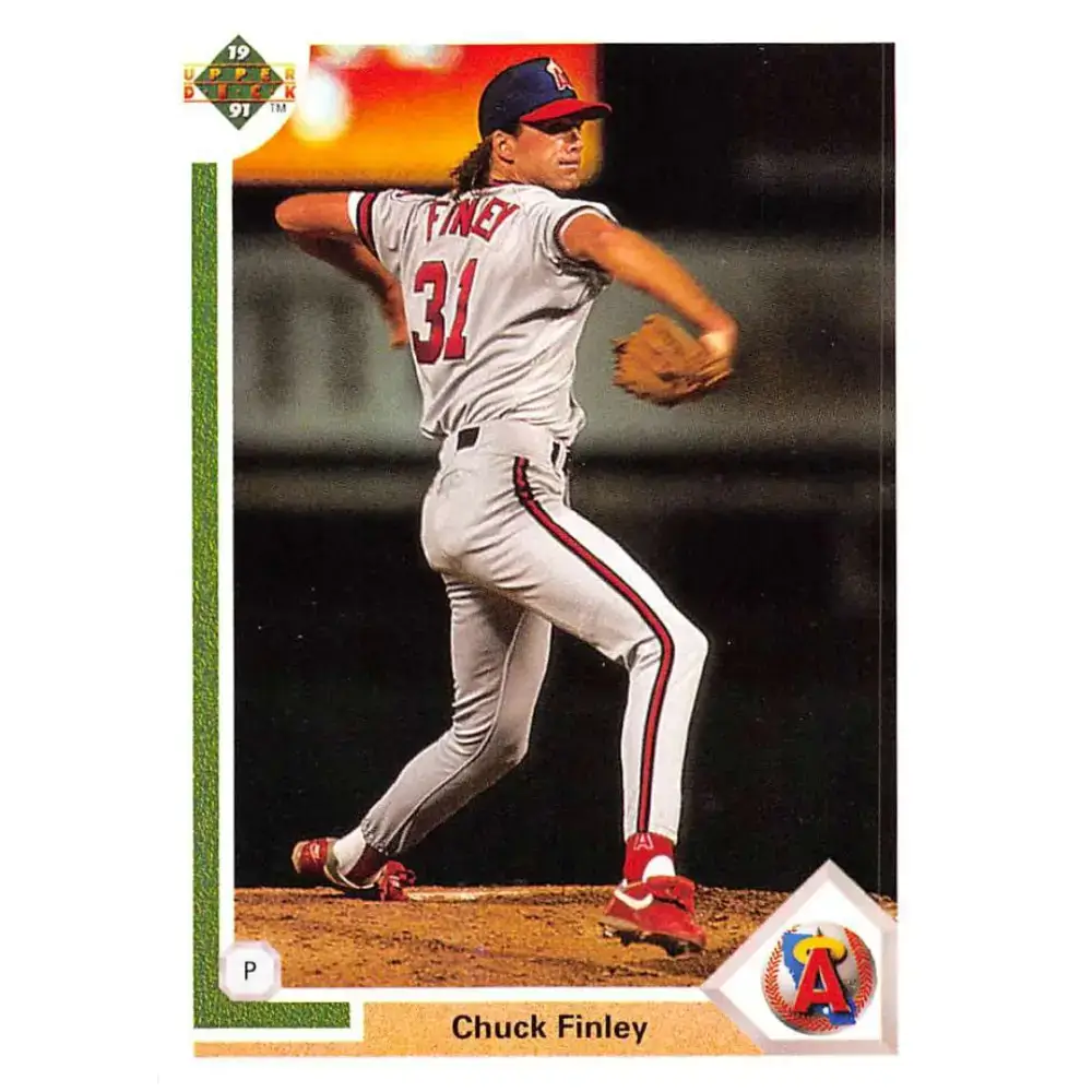1991 Upper Deck #437 Chuck Finley NM-MT California Angels Baseball Card - Baseball Card Single