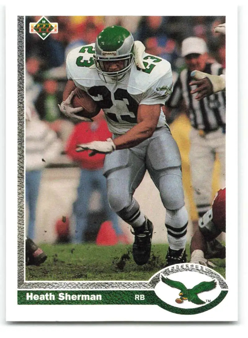 1991 Upper Deck #437 Heath Sherman NM-MT Philadelphia Eagles Football Card - Football Card Single