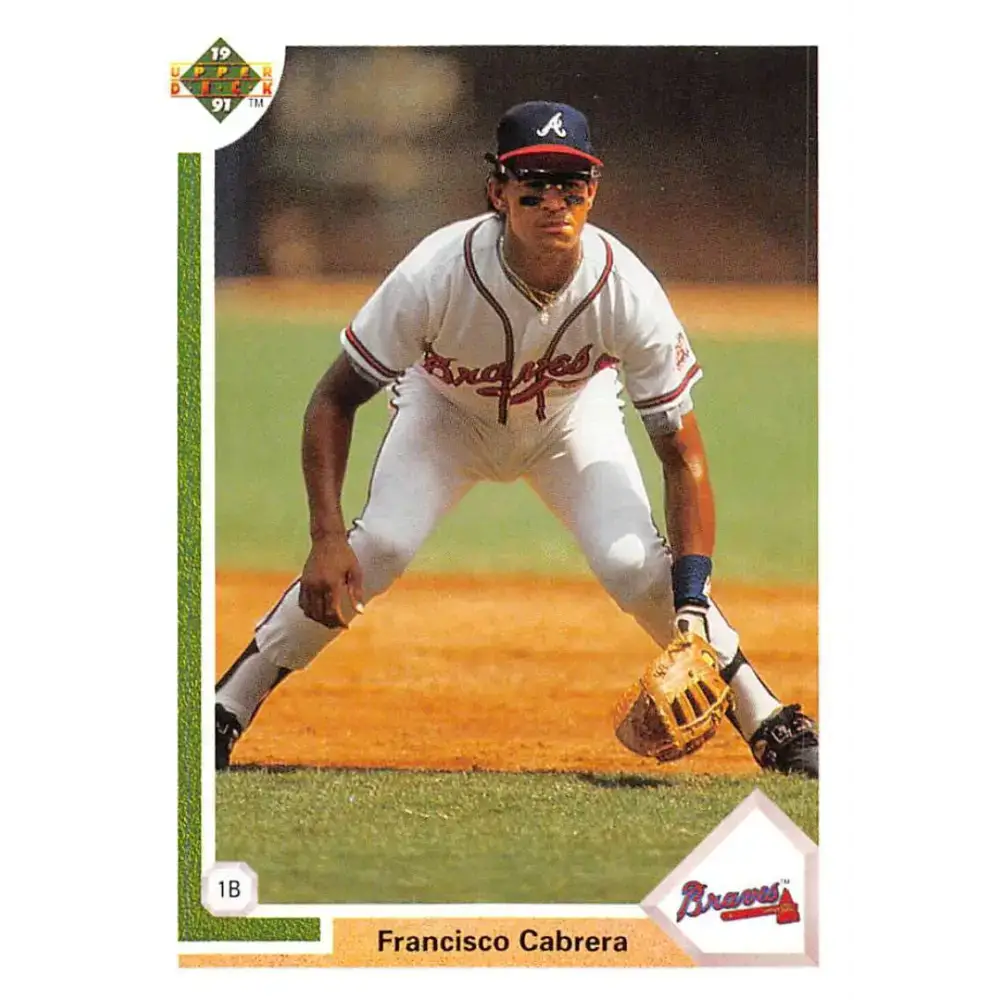 1991 Upper Deck #439 Francisco Cabrera EX Excellent Atlanta Braves Baseball Card - Baseball Card Single