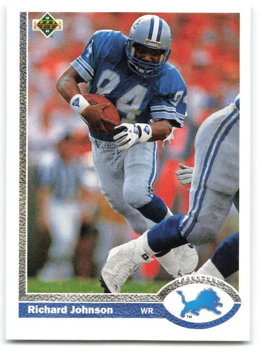 1991 Upper Deck #442 Richard Johnson NM-MT Detroit Lions Football Card - Football Card Single