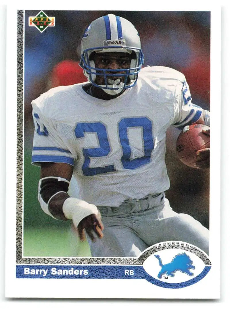 1991 Upper Deck #444 Barry Sanders NM-MT Detroit Lions Football Card - Football Card Single