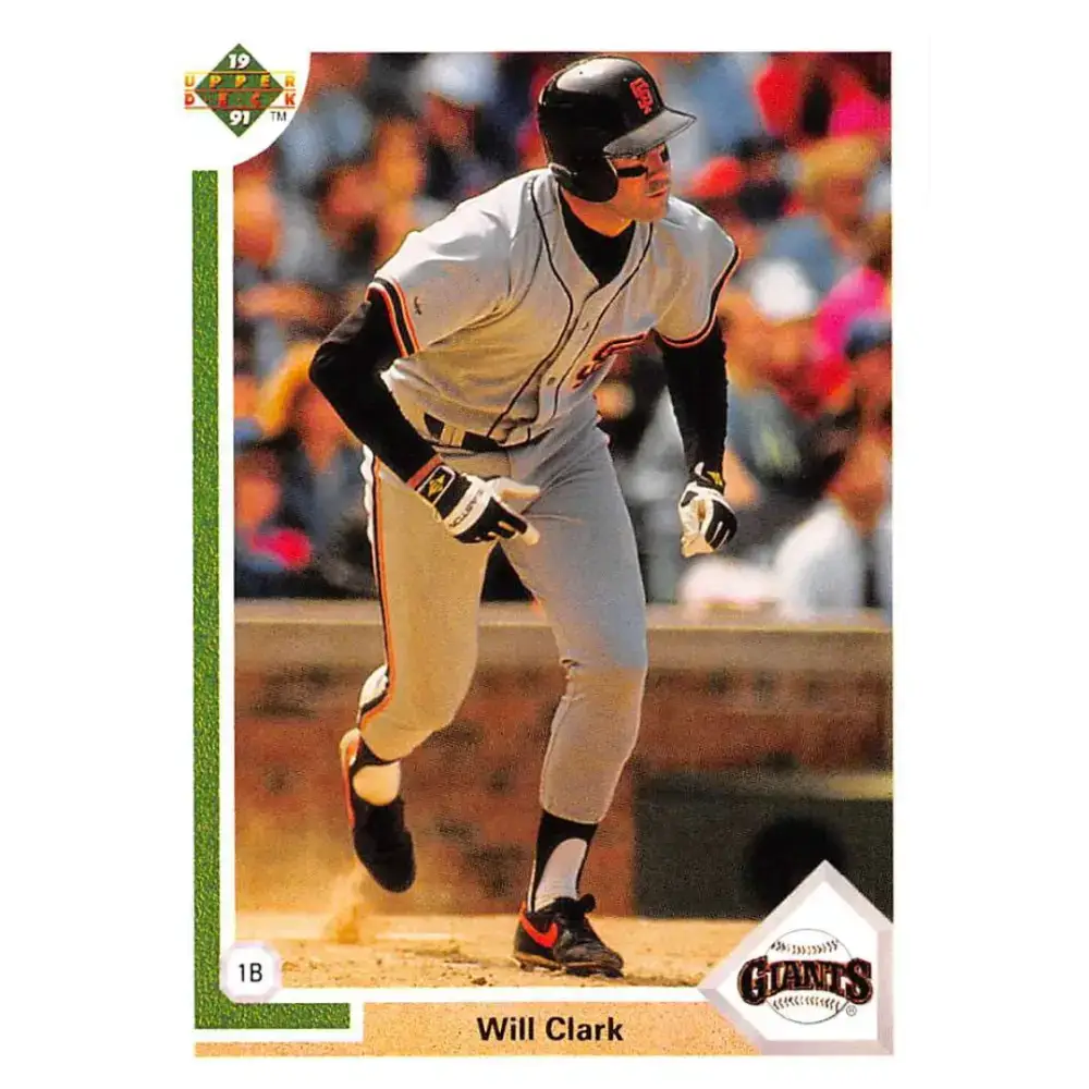 1991 Upper Deck #445 Will Clark EX Excellent San Francisco Giants Baseball Card - Baseball Card Single