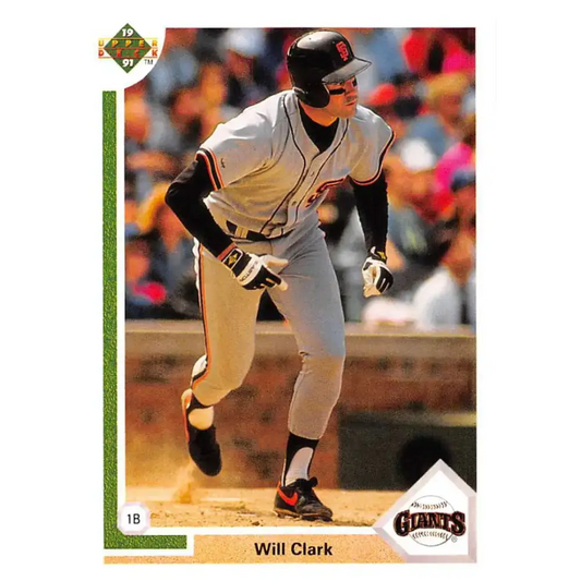 1991 Upper Deck #445 Will Clark EX Excellent San Francisco Giants Baseball Card - Baseball Card Single