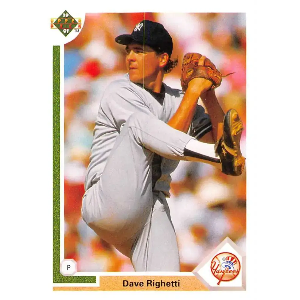 1991 Upper Deck #448 Dave Righetti EX Excellent New York Yankees Baseball Card - Baseball Card Single