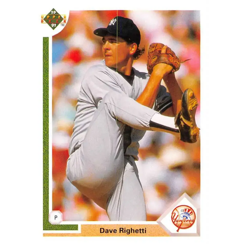 1991 Upper Deck #448 Dave Righetti EX Excellent New York Yankees Baseball Card - Baseball Card Single