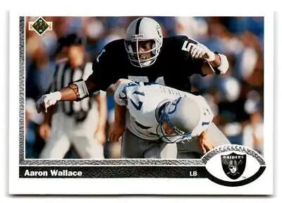 Aaron Wallace football card from the 1991 Upper Deck #448b set