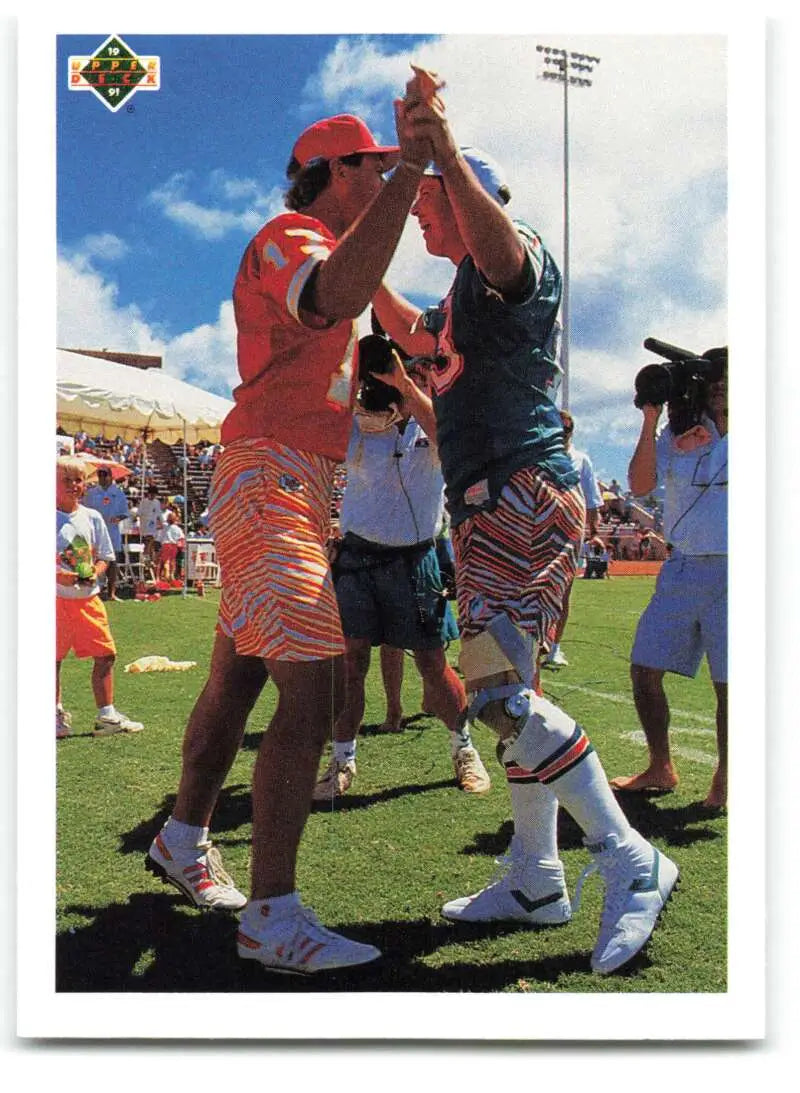 1991 Upper Deck #450 Dan Marino/Steve DeBerg NM-MT Miami Dolphins/Kansas City Chiefs Football Card - Football Card