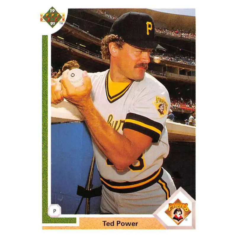 1991 Upper Deck #450 Ted Power EX Excellent Pittsburgh Pirates Baseball Card - Baseball Card Single