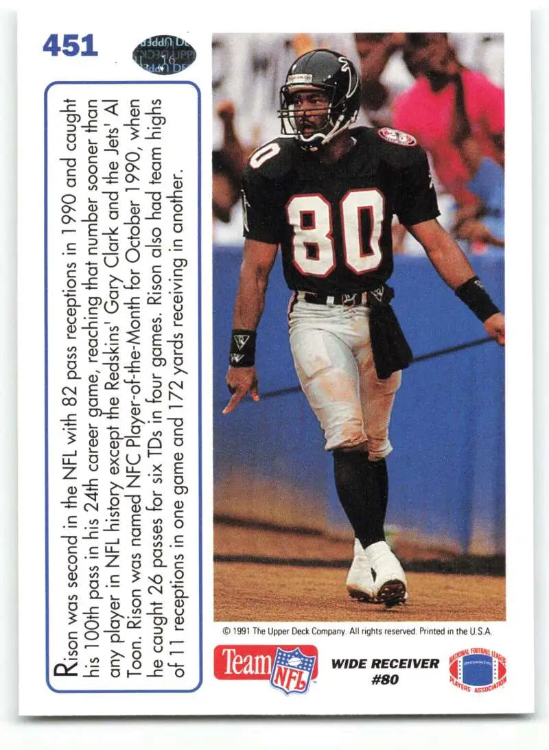 1991 Upper Deck #451 Andre Rison NM-MT Atlanta Falcons Football Card - Football Card Single