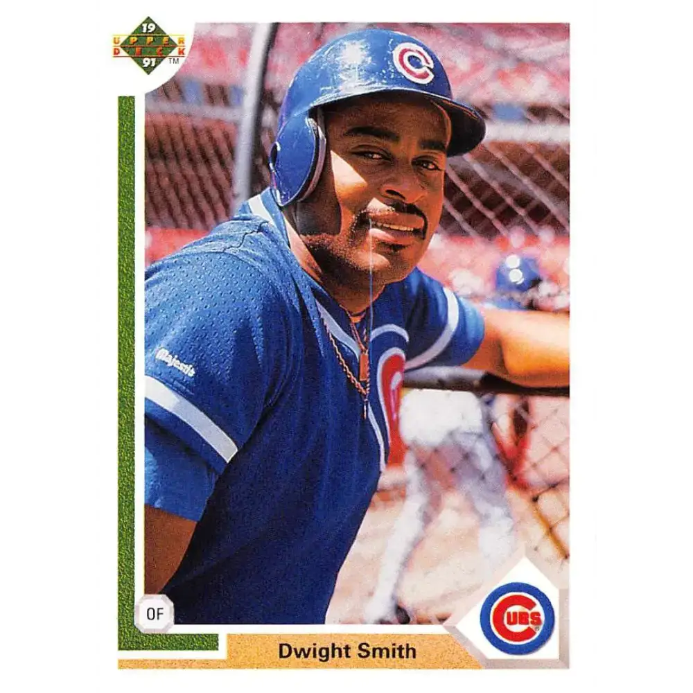 1991 Upper Deck #452 Dwight Smith EX Excellent Chicago Cubs Baseball Card - Baseball Card Single