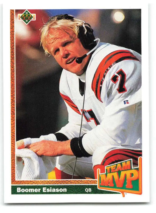1991 Upper Deck #454 Boomer Esiason NM-MT Cincinnati Bengals Football Card - Football Card Single