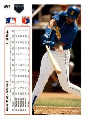 1991 Upper Deck #457 Alvin Davis ID:45653 - Baseball Card Single