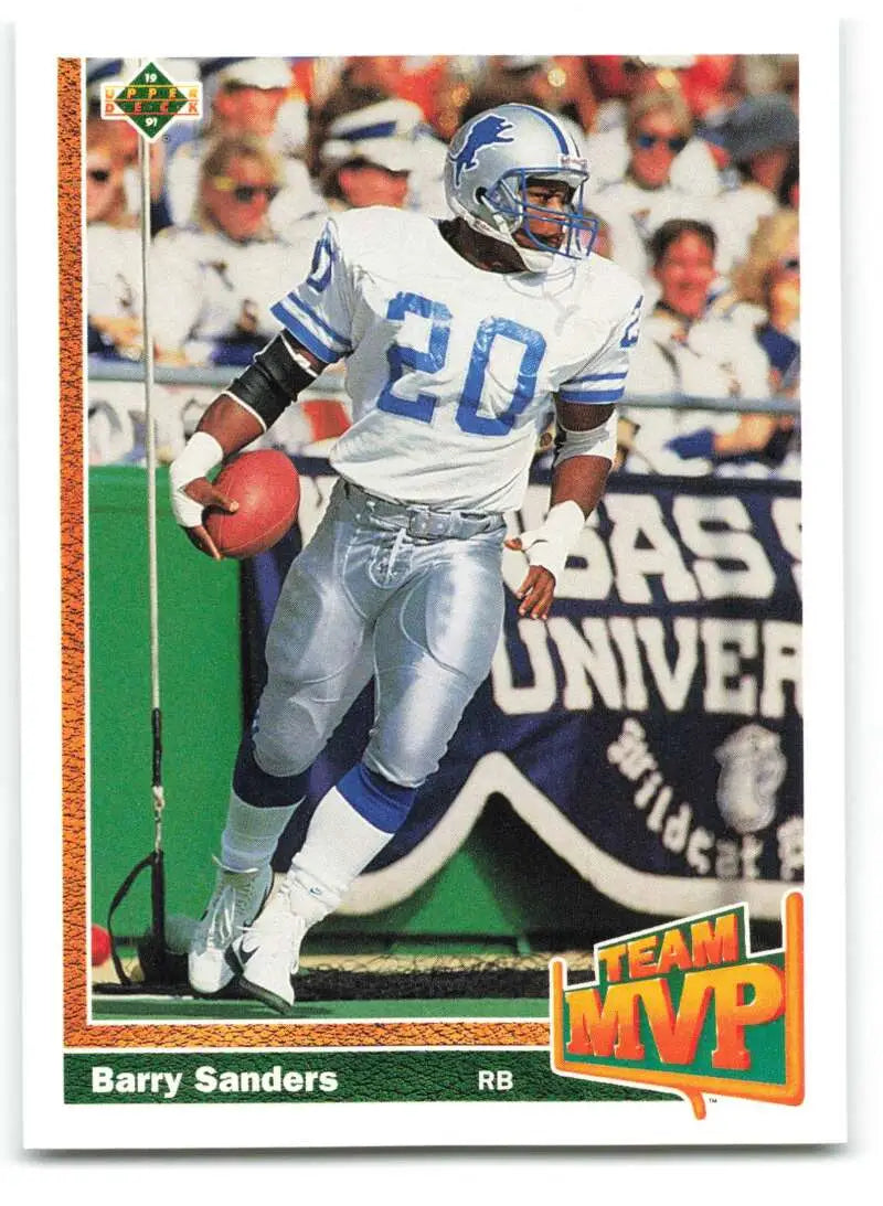 1991 Upper Deck #458 Barry Sanders NM-MT Detroit Lions Football Card - Football Card Single