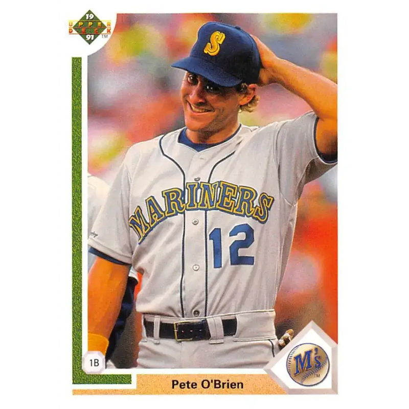 1991 Upper Deck #459 Pete O’Brien EX Excellent Seattle Mariners Baseball Card