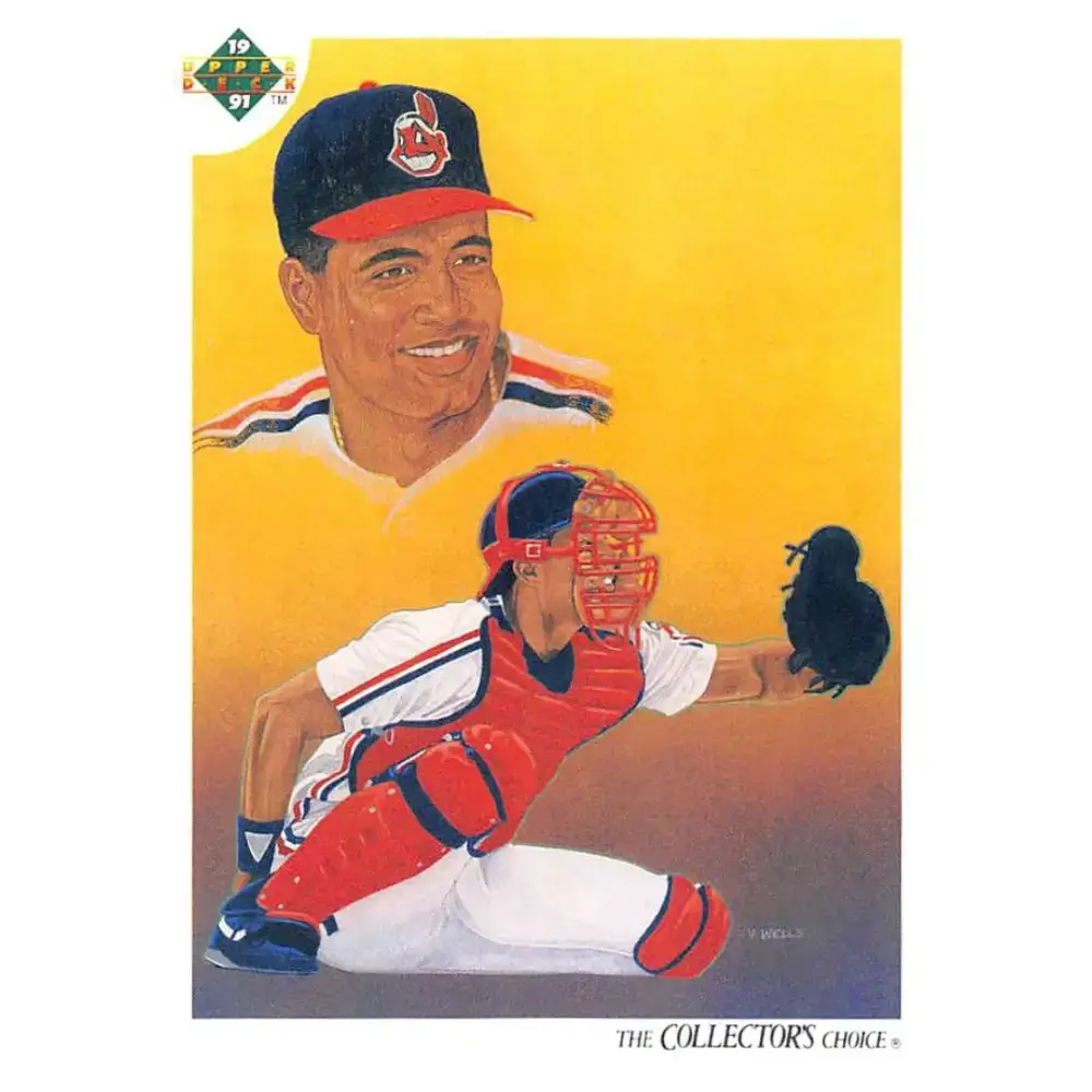 1991 Upper Deck #46 Sandy Alomar Jr. EX Excellent Cleveland Indians Baseball Card - Baseball Card Single