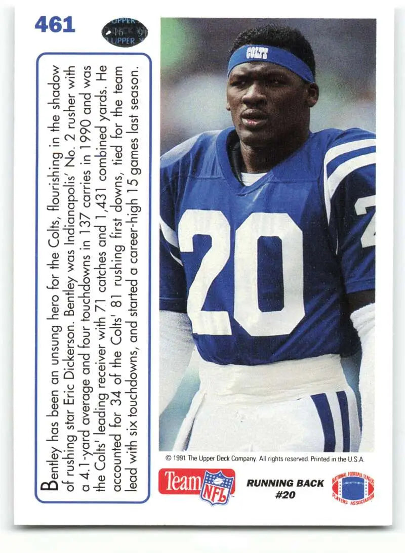 1991 Upper Deck #461 Albert Bentley NM-MT Indianapolis Colts Football Card - Football Card Single
