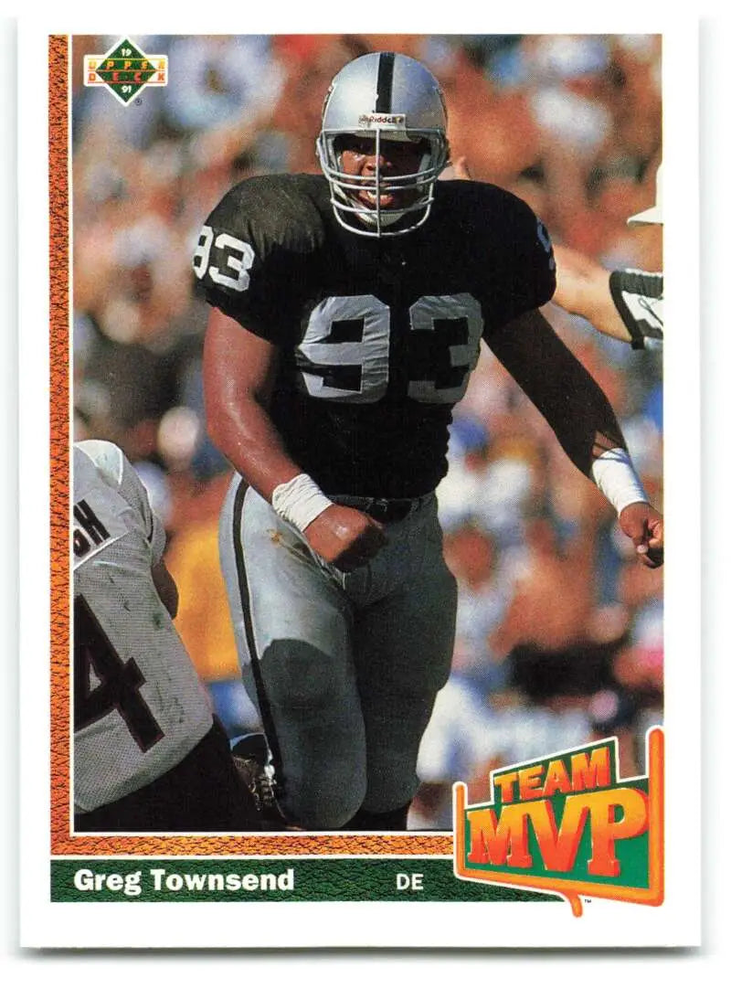 1991 Upper Deck #463 Greg Townsend NM-MT Los Angeles Raiders Football Card - Football Card Single