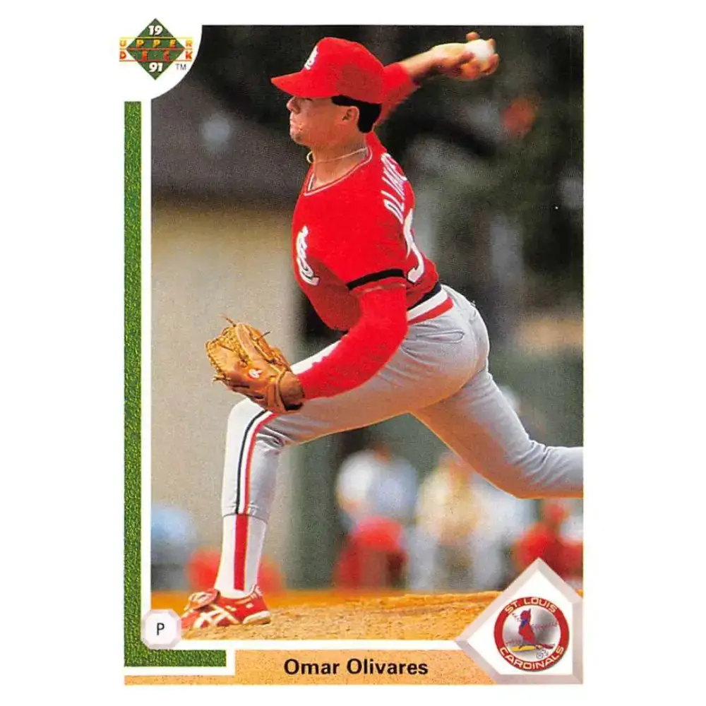 1991 Upper Deck #463 Omar Olivares EX Excellent RC Rookie St. Louis Cardinals Baseball Card - Baseball Card Single