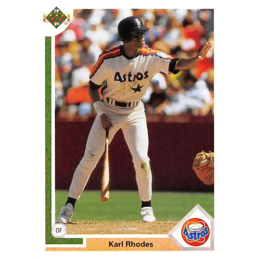 1991 Upper Deck #466 Karl Rhodes NM-MT Houston Astros Baseball Card - Baseball Card Single