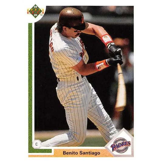 1991 Upper Deck #467 Benito Santiago NM-MT San Diego Padres Baseball Card - Baseball Card Single