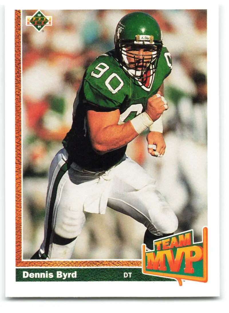 1991 Upper Deck #470 Dennis Byrd NM-MT New York Jets Football Card - Football Card Single