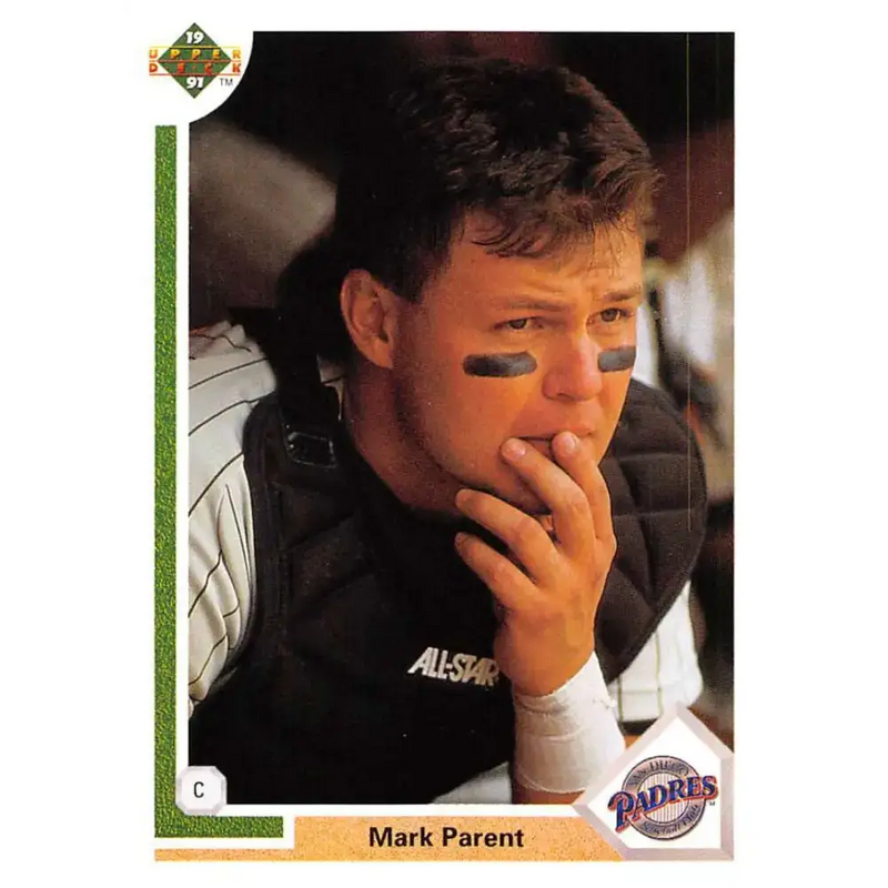 1991 Upper Deck #470 Mark Parent EX Excellent San Diego Padres Baseball Card - Baseball Card Single